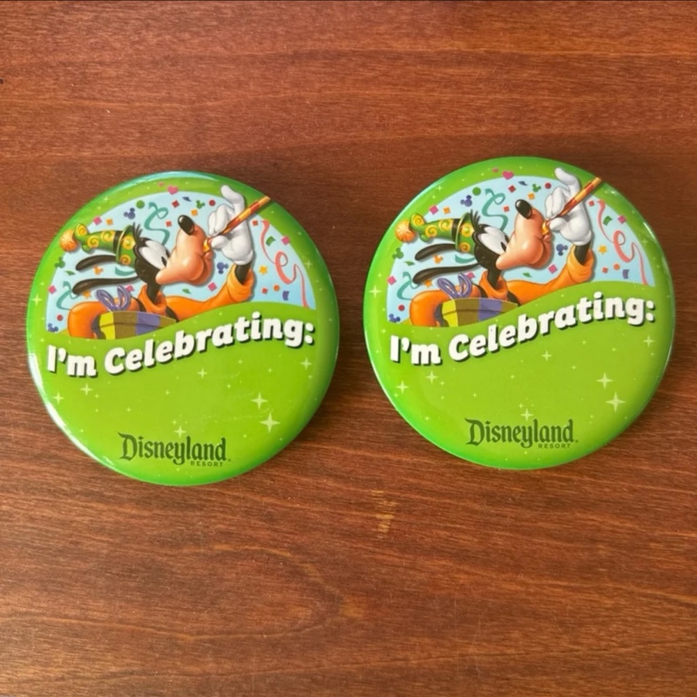 Disneyland “I’m Celebrating” Buttons